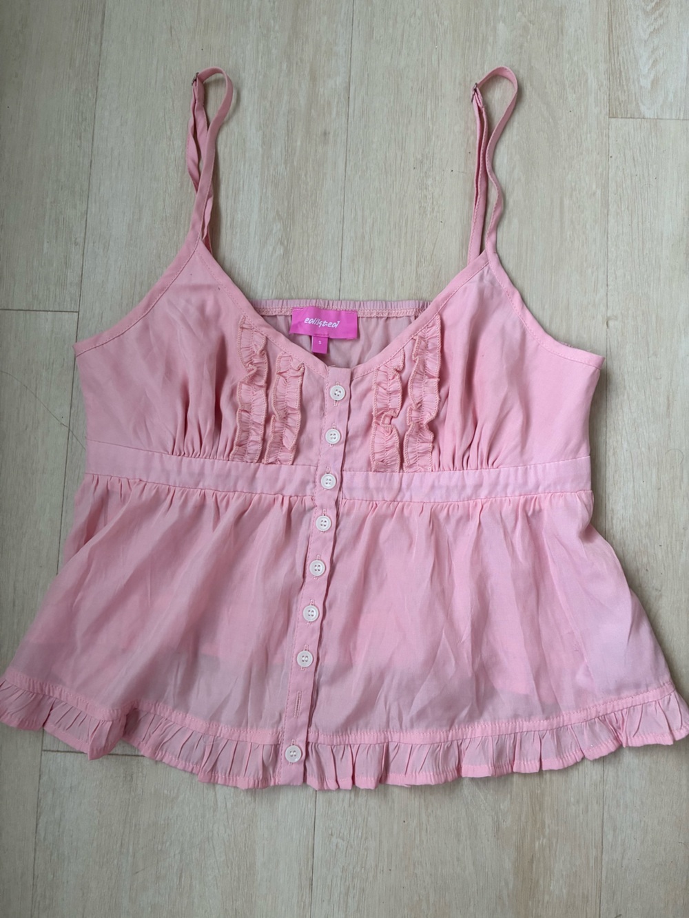 edikted halsey ruffle tank top